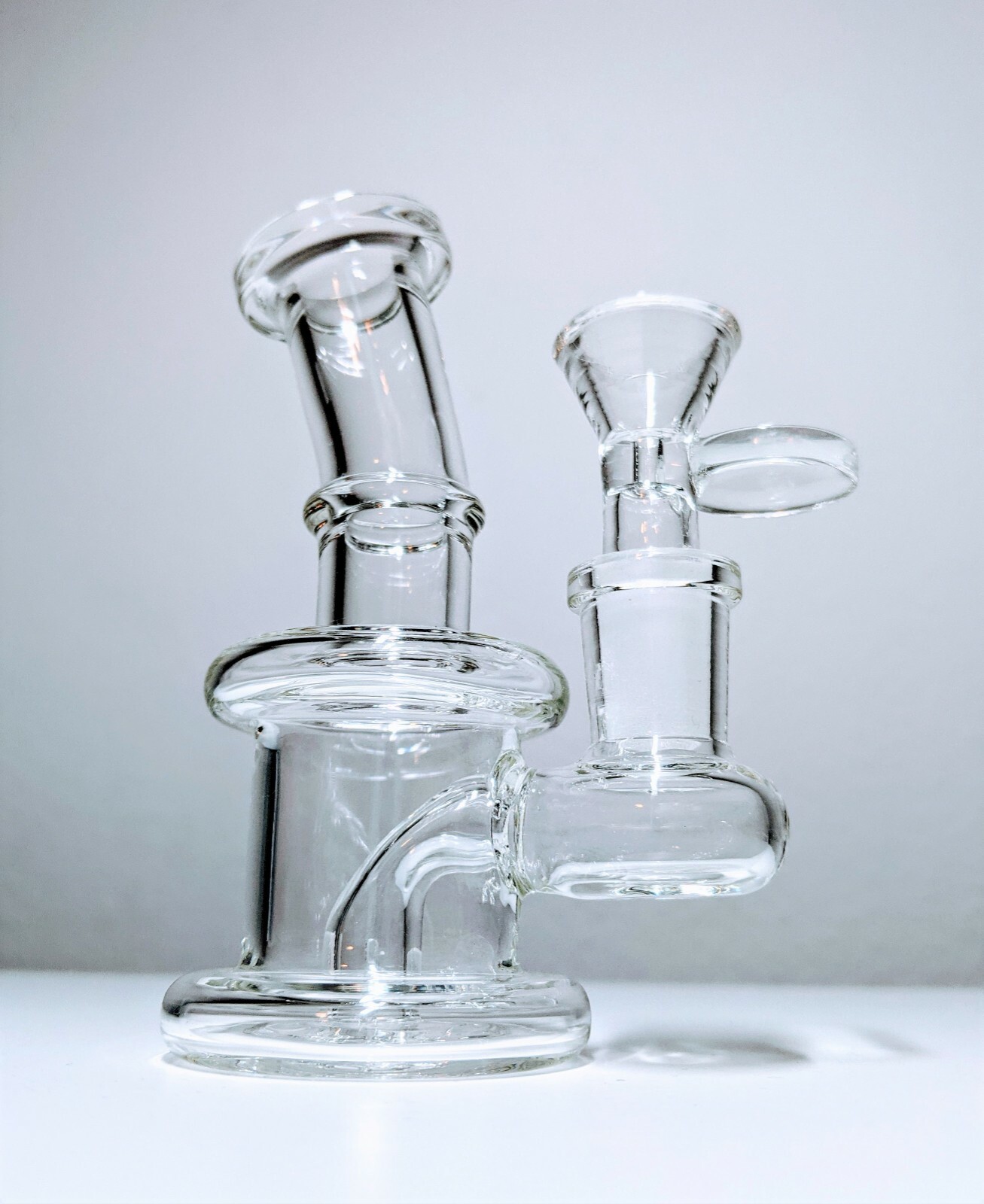 4.5&Prime; Mini Glass Bong Diffused Perc Premium Quality Water Pipe Hookah Bubbler