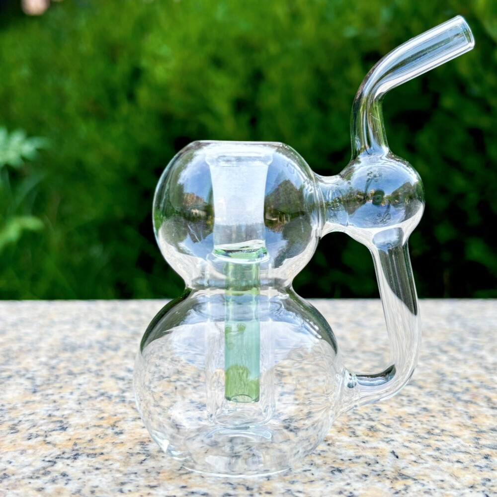 Mini 3.7&Prime; Glass Hookah Bong Gourd Pyrex Smoking Water Pipe W/10mm Bowl Full Set
