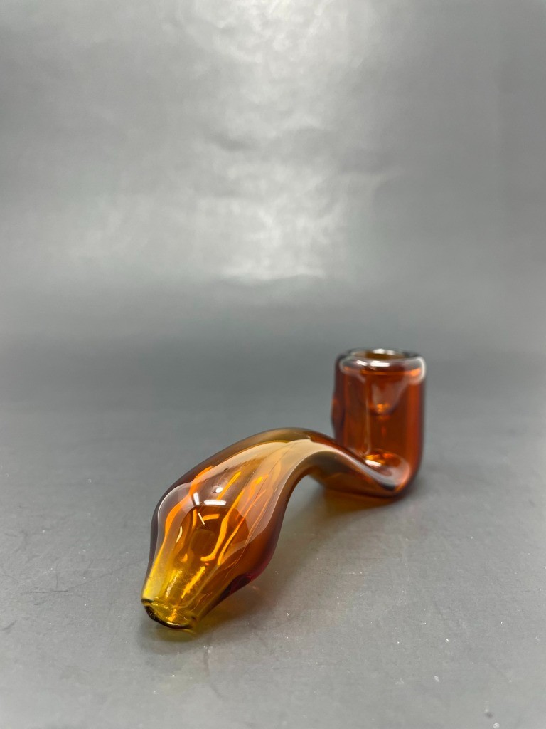 4&Prime; Collectible Amber Sherlock TOBACCO Glass Handmade Smoking Pipe