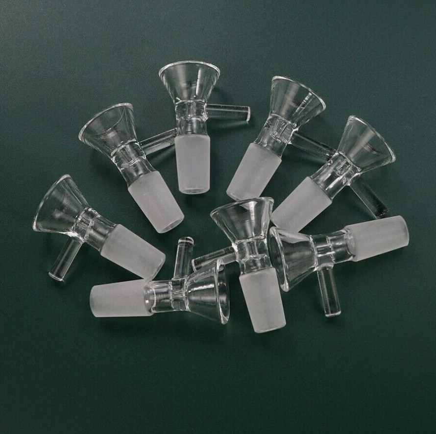 5PCS X 14mm Premium Male Glass Bowl for Water Hookah Bong Replacement Head