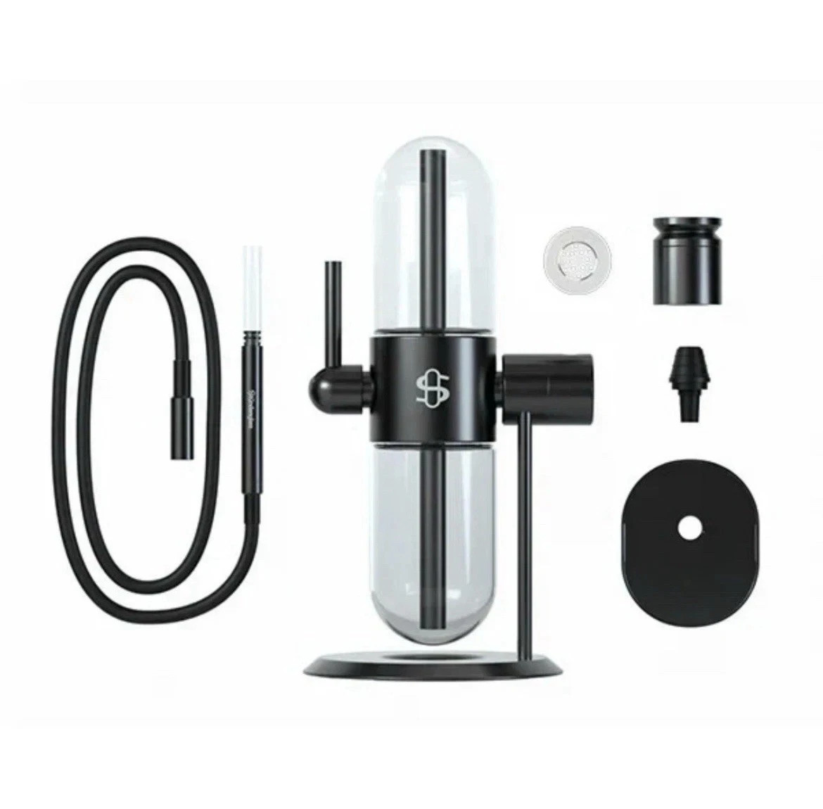 Stundenglass Gravity Infuser 360° Rotating Glass Hookah-Black