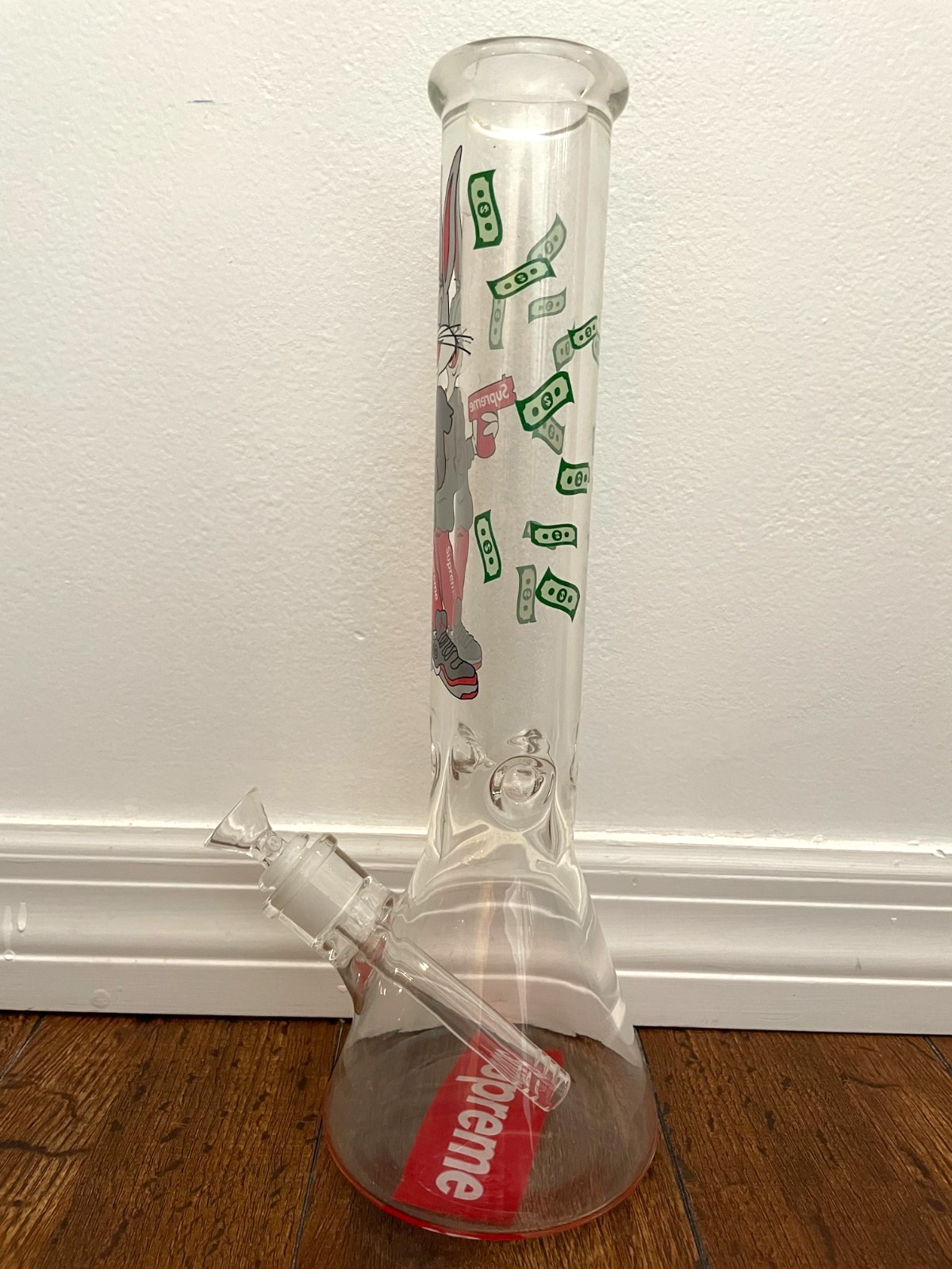 14” Premium Glass Water Pipe Beaker Thick Bugs Bunny Money Machine Jordan 14mm