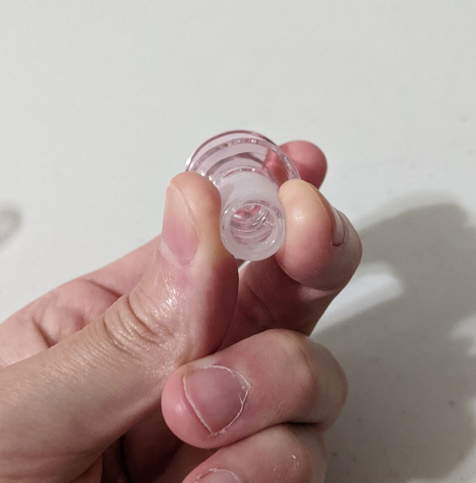 14mm Glass Thick Screen Slide BOWL Male for Water Pipe Bong (1 – ONE) Pink