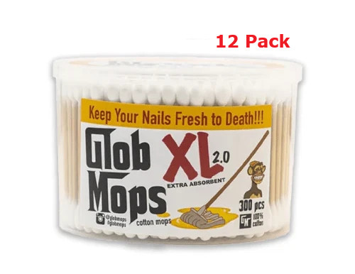 Glob Mops XL 2.0 12-Pack Bundle | Extra Absorbent Cotton Swabs | 3600 count