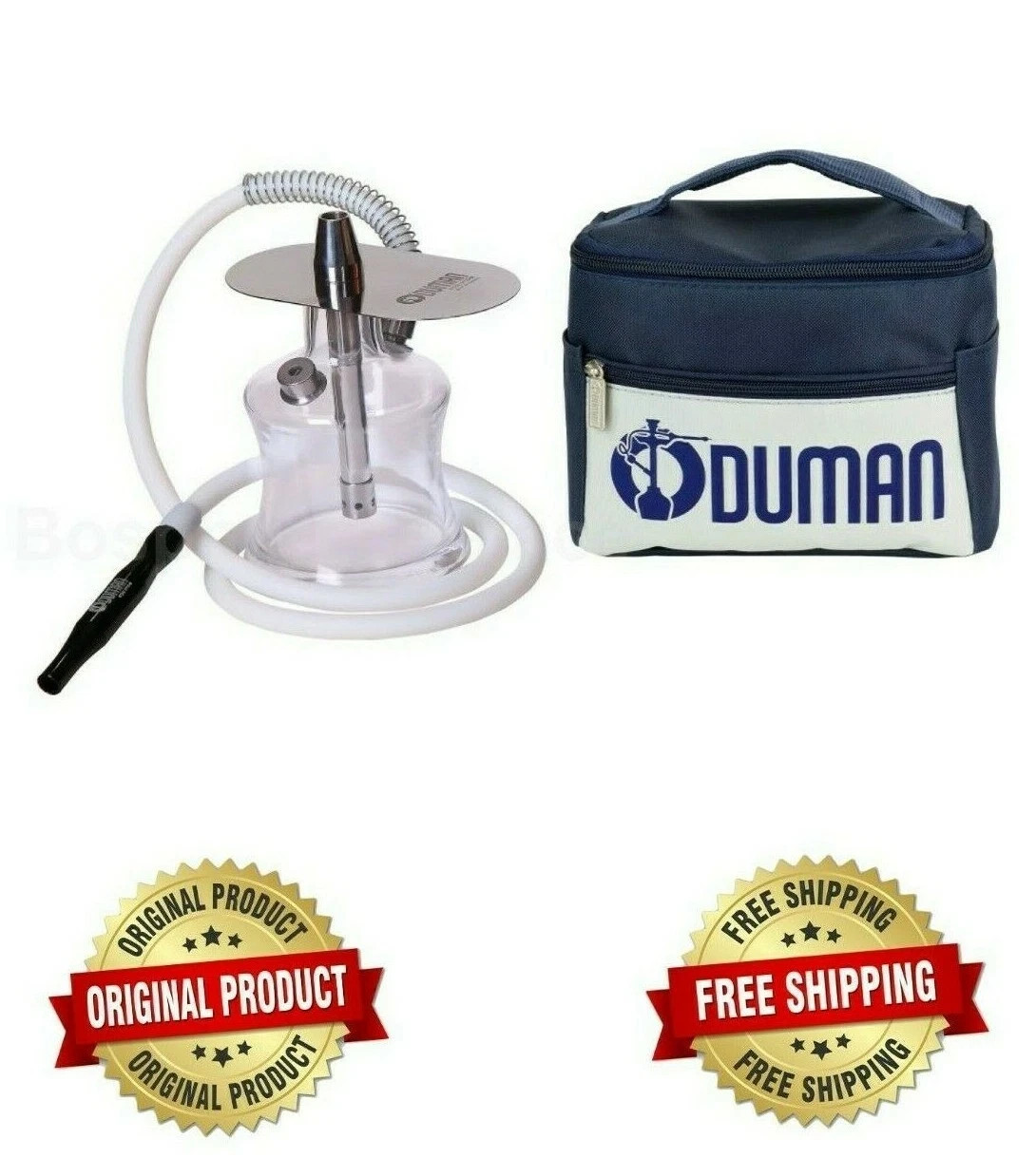 Oduman N2 TRAVEL Stainless Steel Shisha Hookah With TRAVEL BAG – Portable Hookah