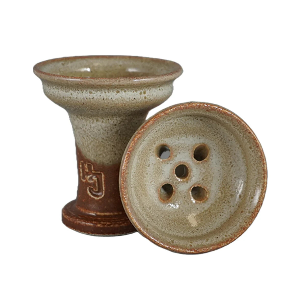 HookahJohn ClassCinco Hookah Bowl — Oh-Cream — Premium American Clay