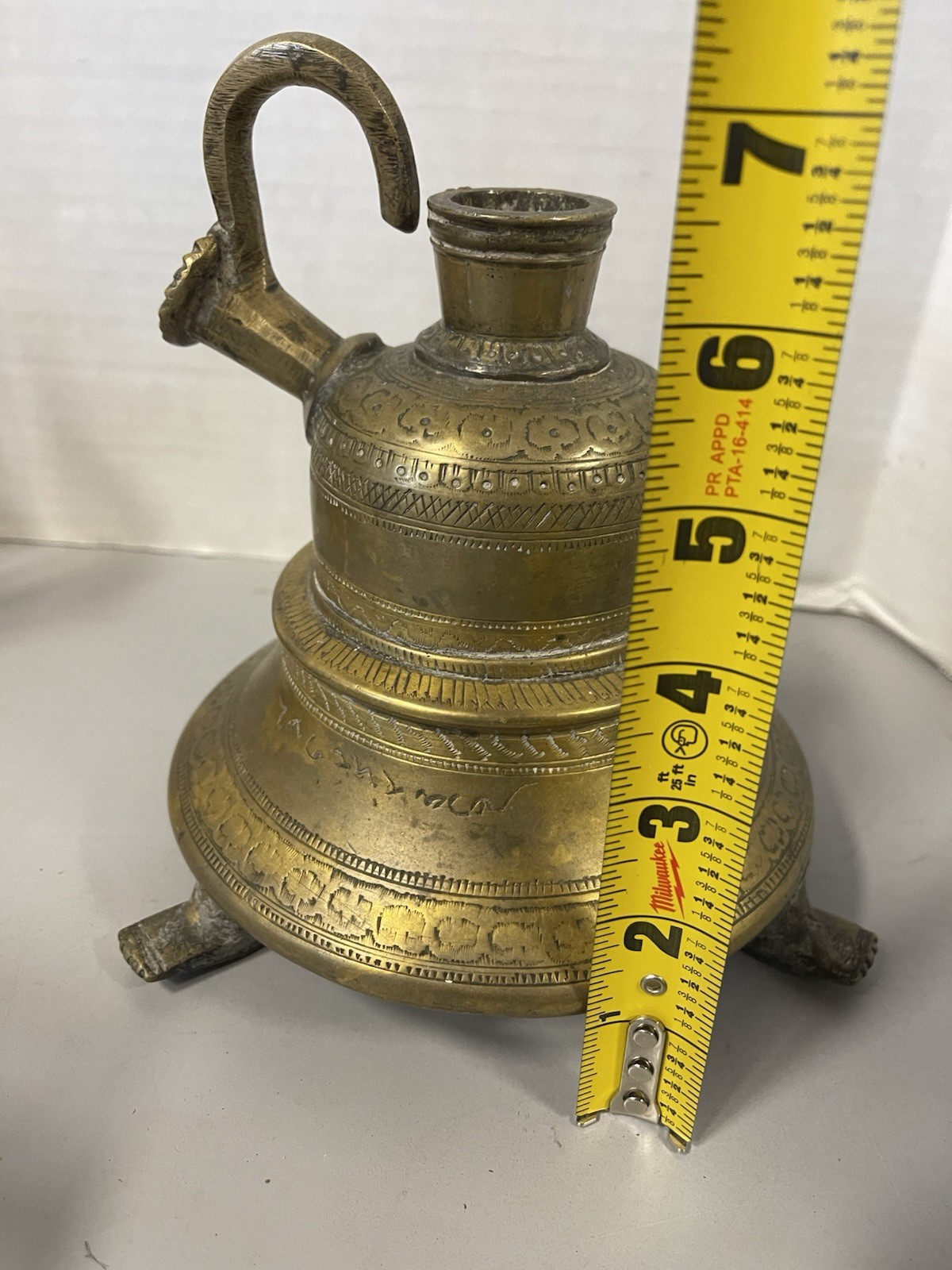 Heavy Antique Hookah Base Solid Brass