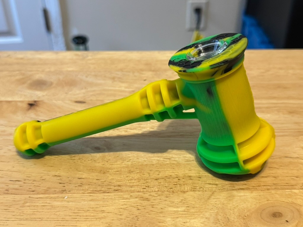 Silicone UNBREAKABLE Quality Plastic Hammer Bubbler Bong Water Hand Pipe