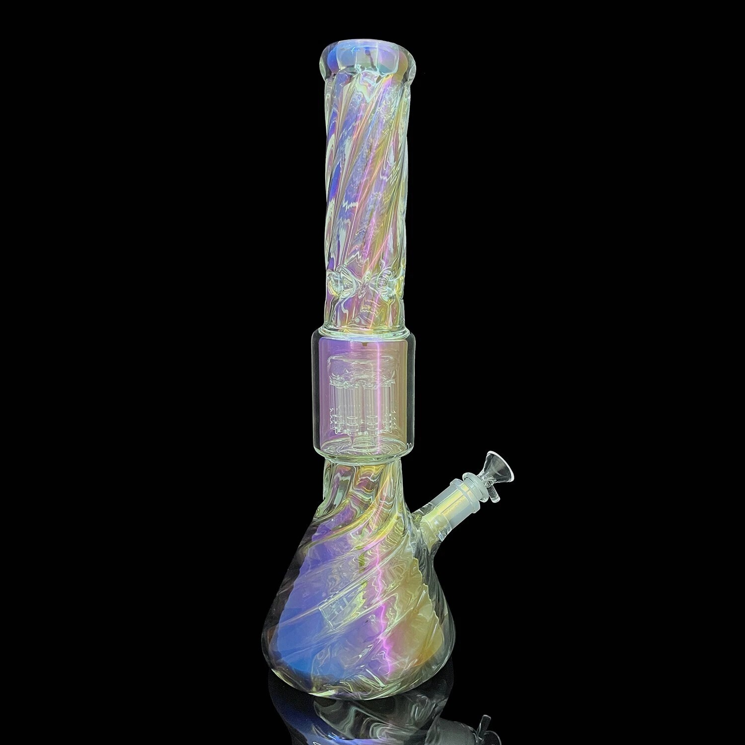 15&Prime; Heavy Glass Bong 2Lb Smoking Hookah Colorful Percolate Water Pipe 14mm