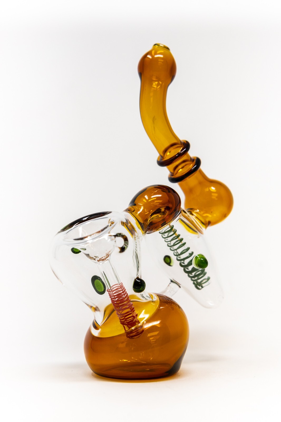 Hookah Water Pipe 7&Prime; Dark Amber Double Chamber Tobacco Bubbler Bong – Fast Ship