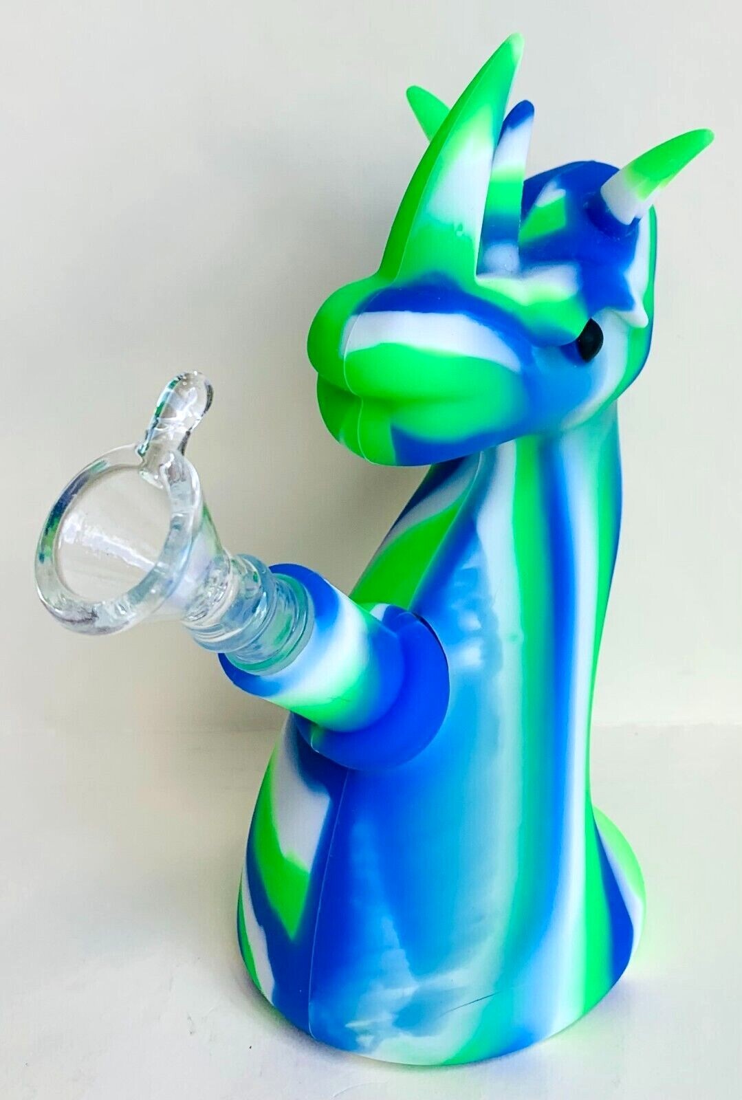 6&Prime; Silicone Dragon Hookah Tobacco Smoking Water Pipe with 14mm Male Glass Bowl