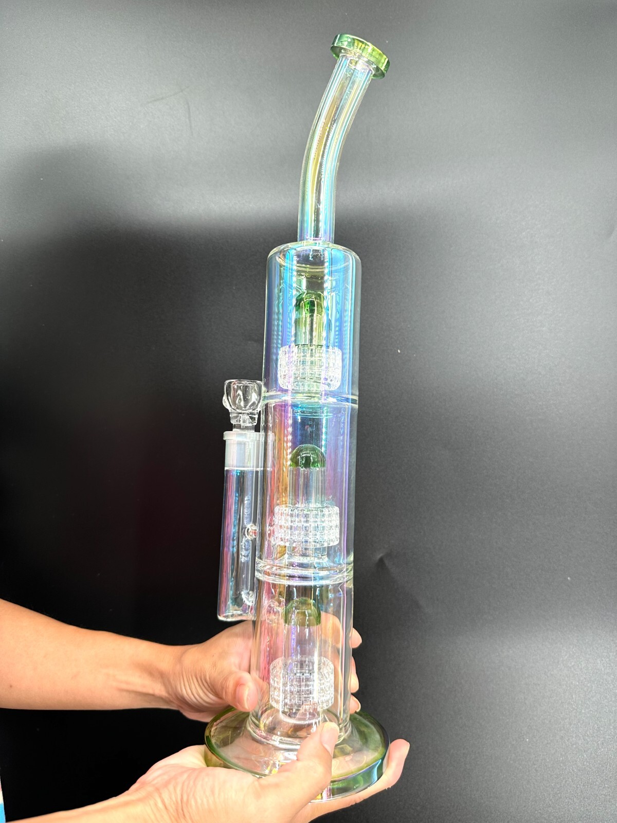 Glow In The Dark 8 Inch Space Theme Glass Water Pipe Bong Bubbler Blind Box