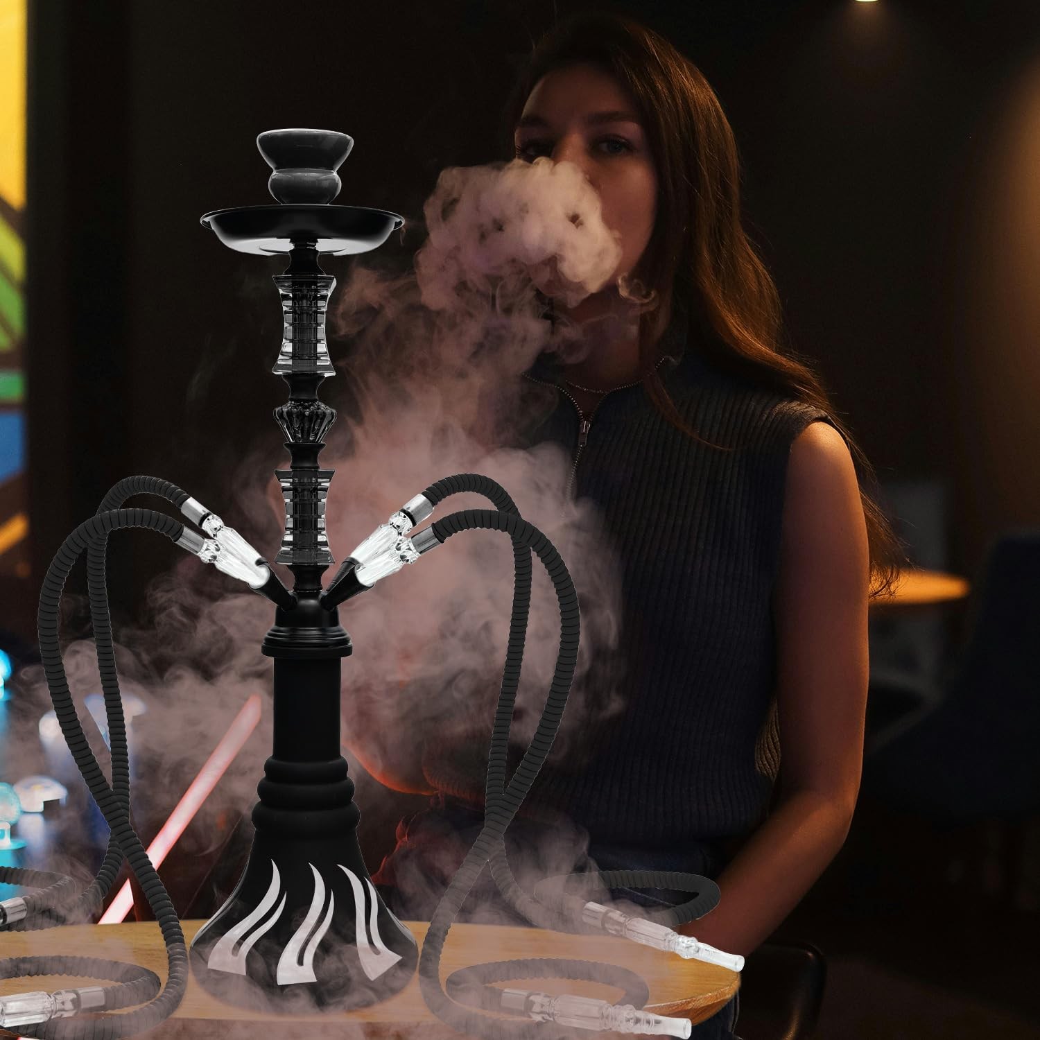 22&Prime; Hookah Set with Everything,Premium Hookah Shisha set,Up to 4 Persons
