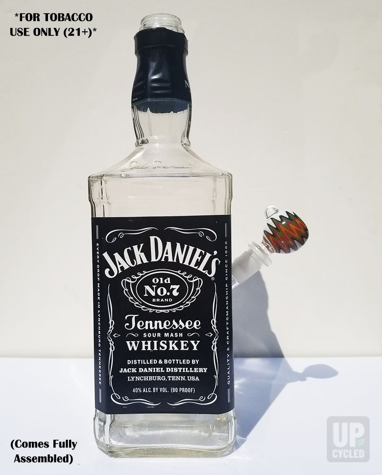 Jack Daniels Tobacco Pipe Pack – Handcrafted Authentic Glass Bottle – Made in US