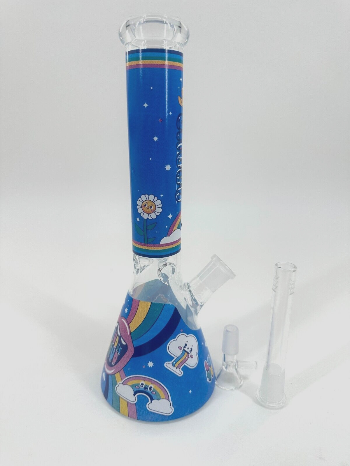 11 » Clear Glass Bong Water Pipe 14mm Regulator Round Bowl