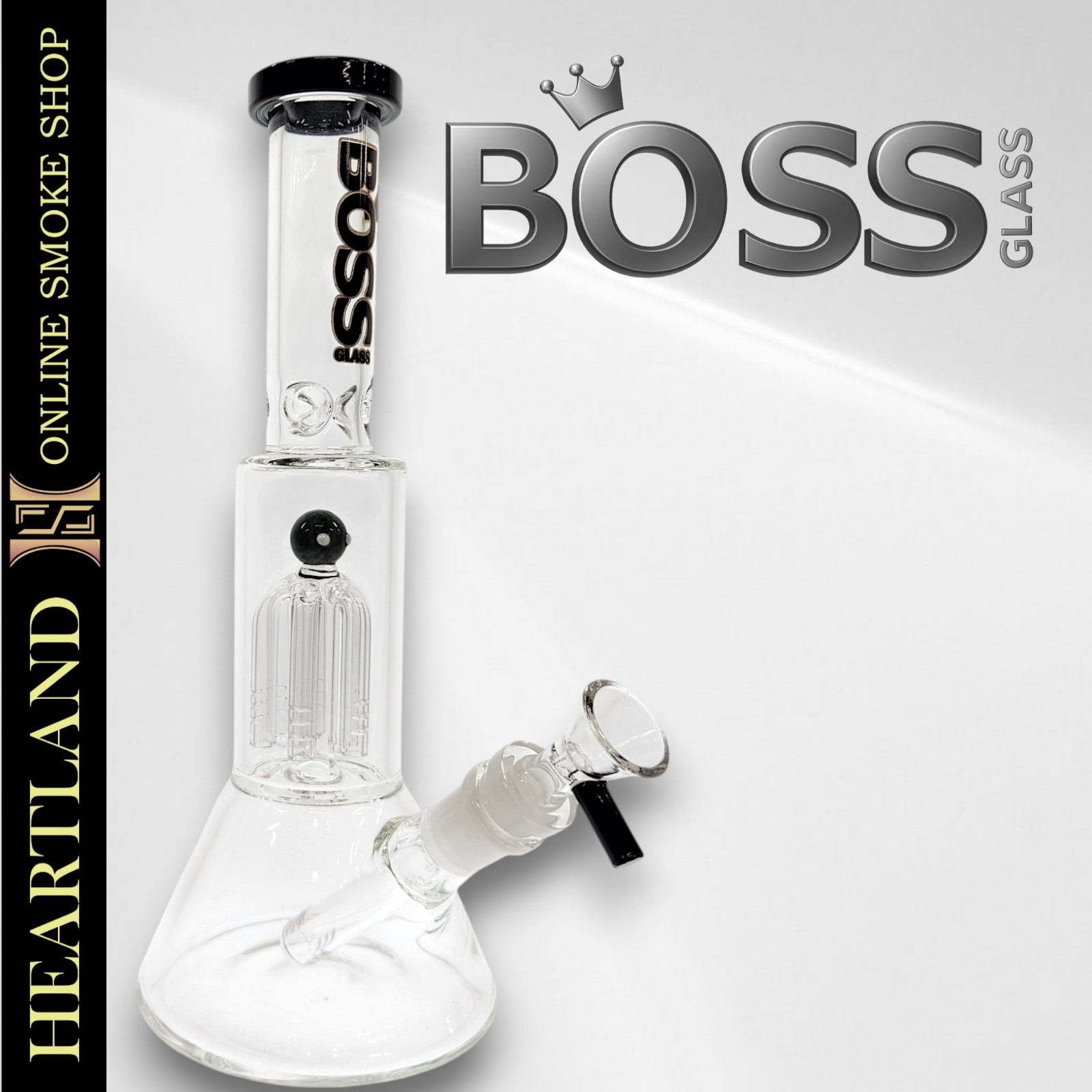 11&Prime; Straight Tube Beaker Bong Glass Water Pipe TREE PERC Hookah | Boss