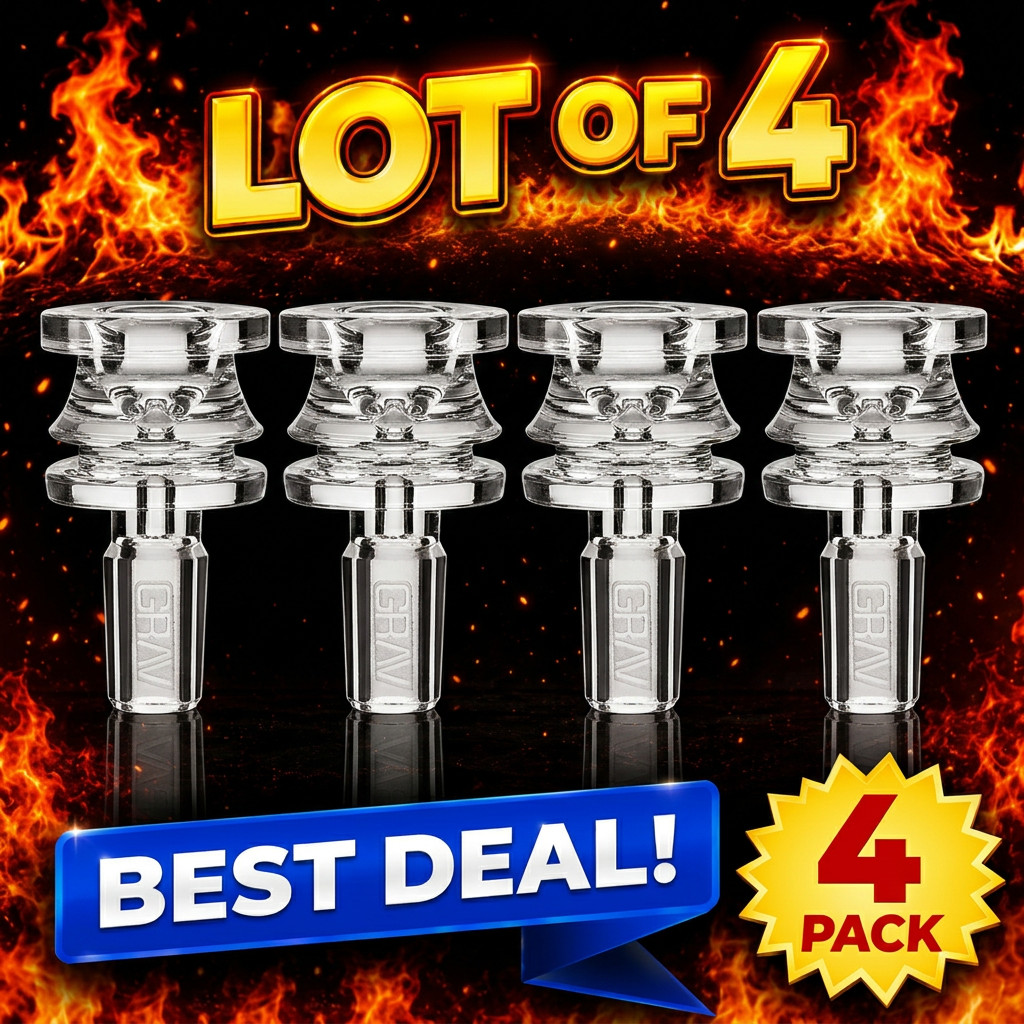 4x 14mm Grav Arcline Male Glass Bowl For Water Pipe Hookah Bong Replacement