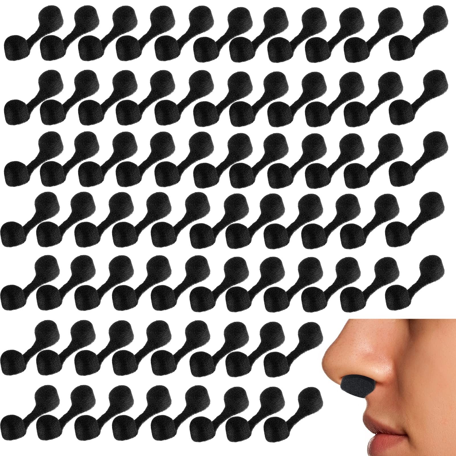 Tondiamo 100 Pieces Nose Plug Filter Disposable Nose Filter Sponge for Women …