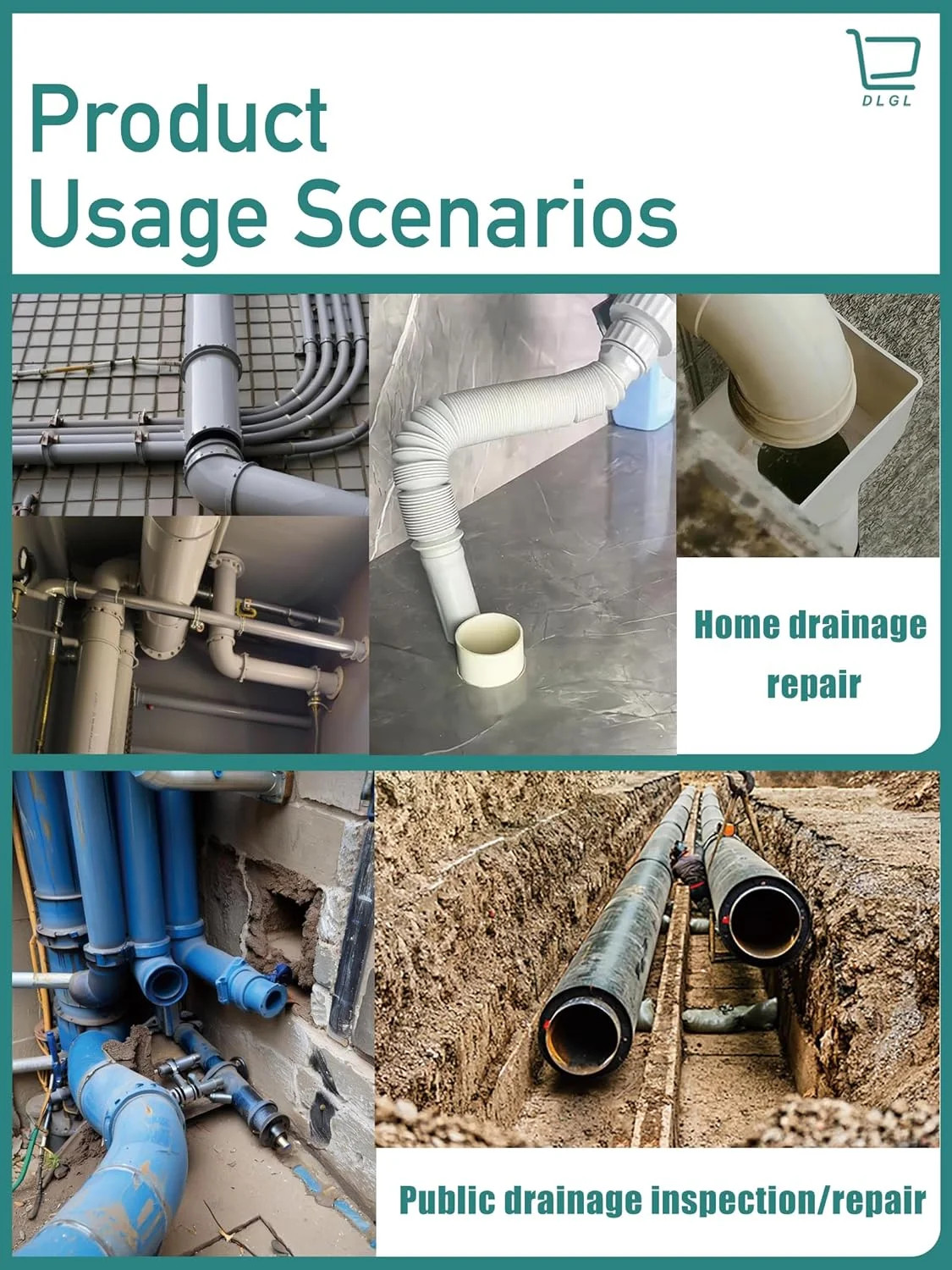 Inflatable Pipe Plug (Airbag) for Drainage Pipe & Sewer Pipe, Water Shut Off Too