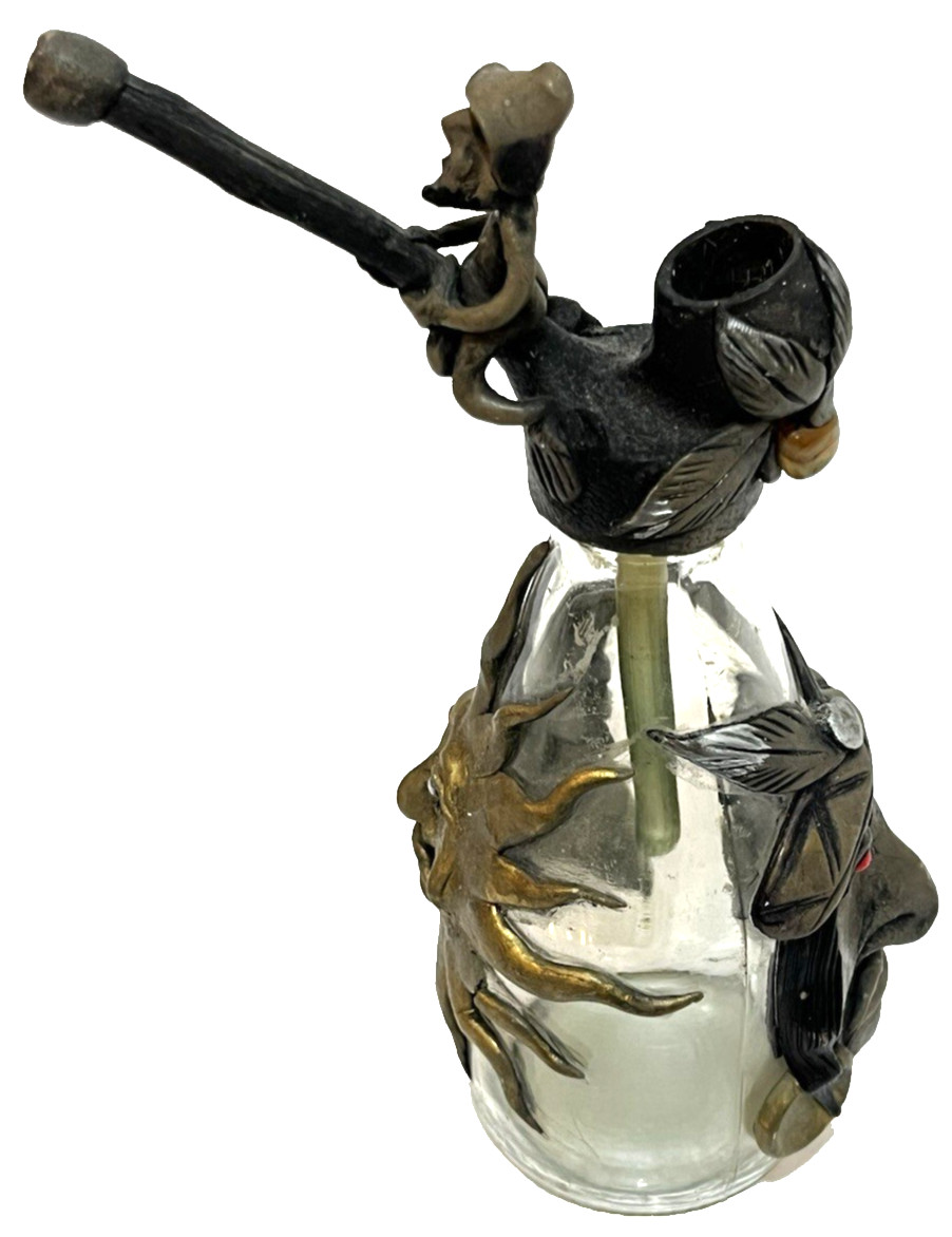 Vintage Hookah Smoking Pipe Tobacco Tobacciana Hand Crafted Sun Moon