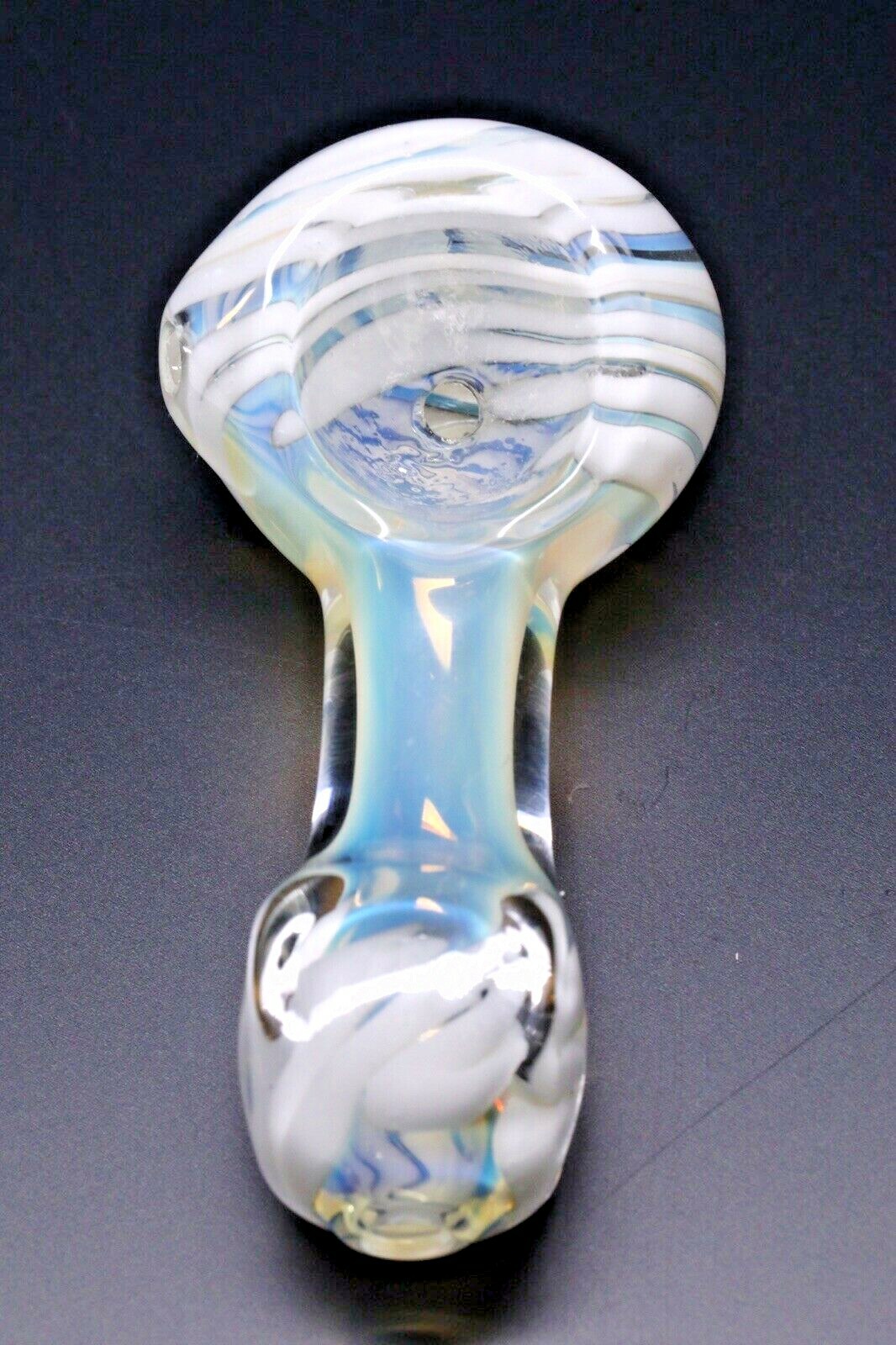 TOBACCO SMOKING HAND PIPE MINI USA HEAVY BLOWN GLASS POCKET PIPA BOWL HITTER 3”