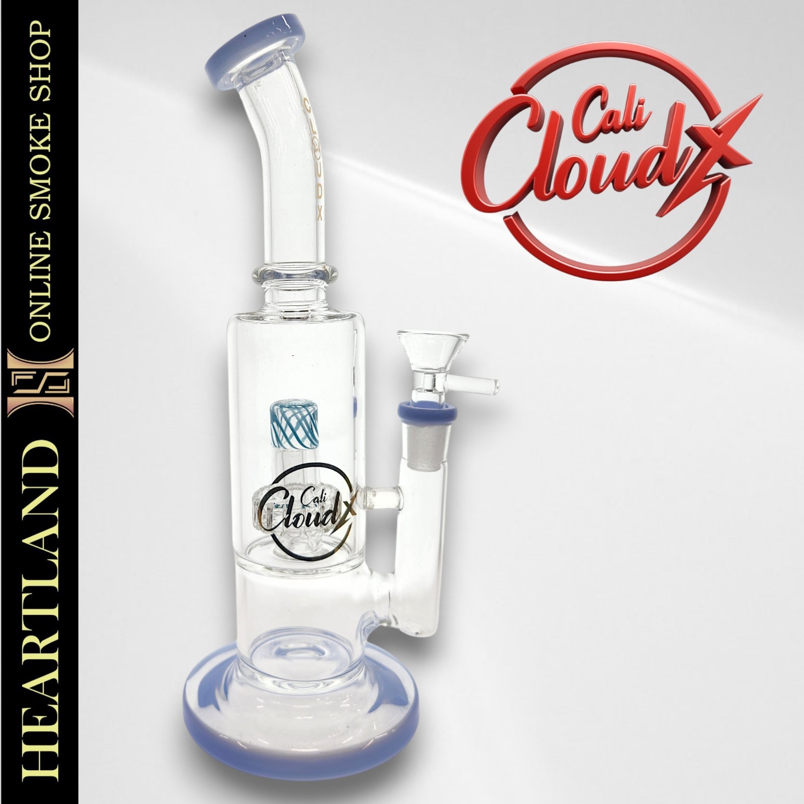 10&Prime; Straight Tube Beaker Bong Glass Water Pipe SHOWER PERC Hookah | Cali CloudX