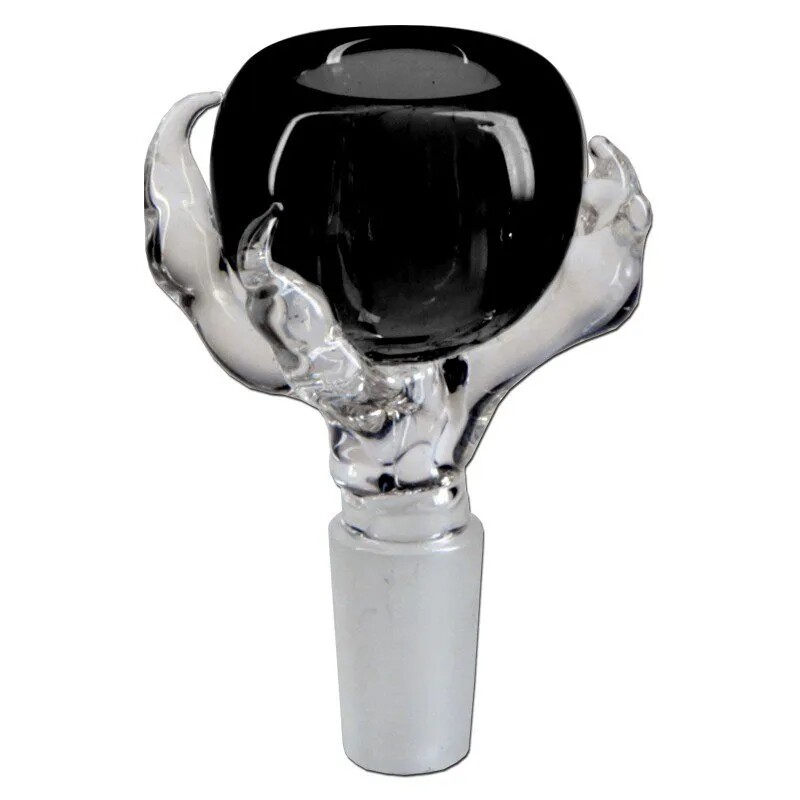 Black 3&Prime; Dragon Claw Glass Slide Bowl 14mm Thick Water Pipe Hookah Head Piece
