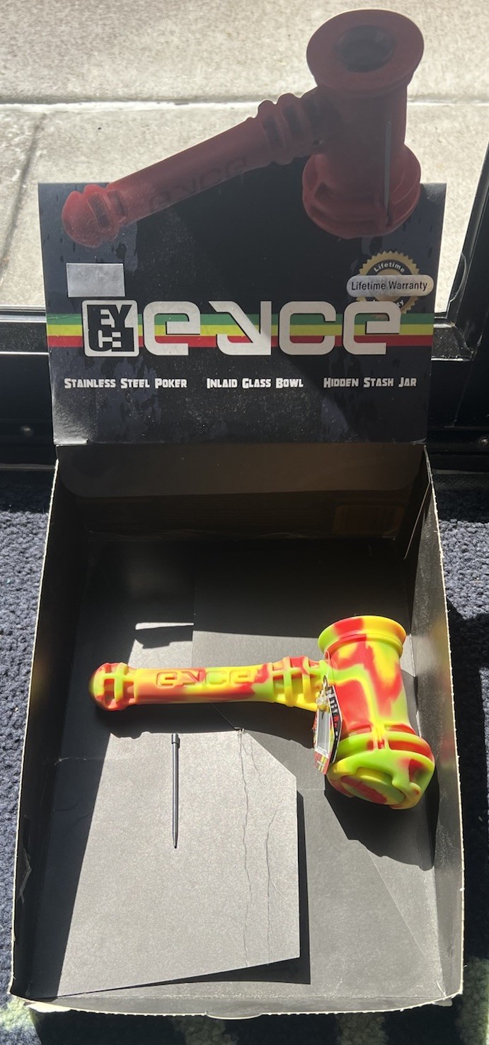 NEW Eyce (OEM) Red Green Yellow Silicone UNBREAKABLE Hammer Bubbler Water Pipe