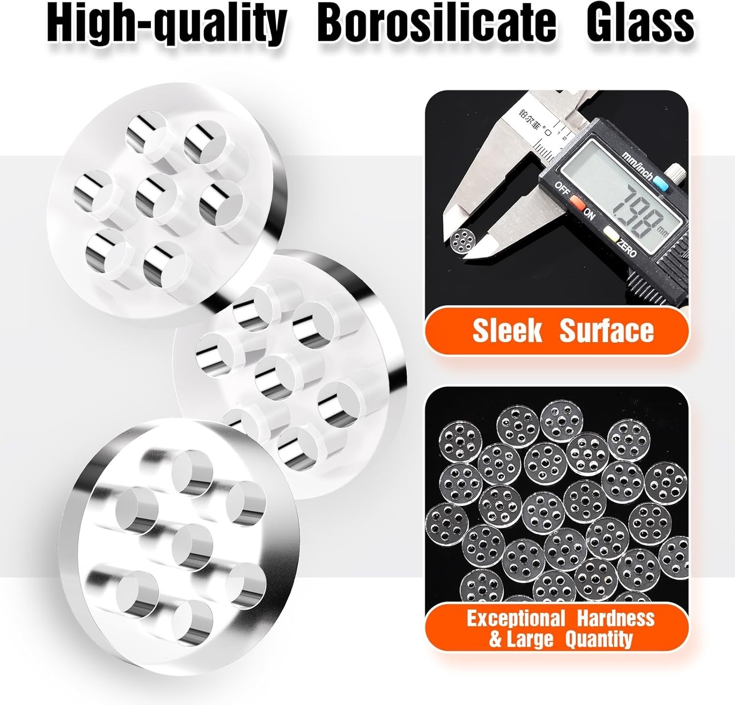 30 Pcs High Borosilicate Glass Screens for Pipes and Bowls, Glass Screen Filters