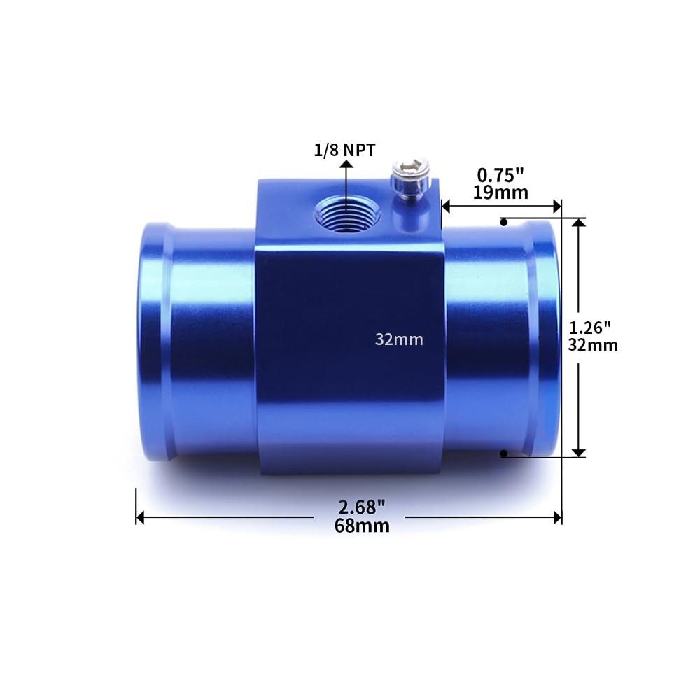 ZHSYMX Water Temp Joint Pipe Blue 32mm