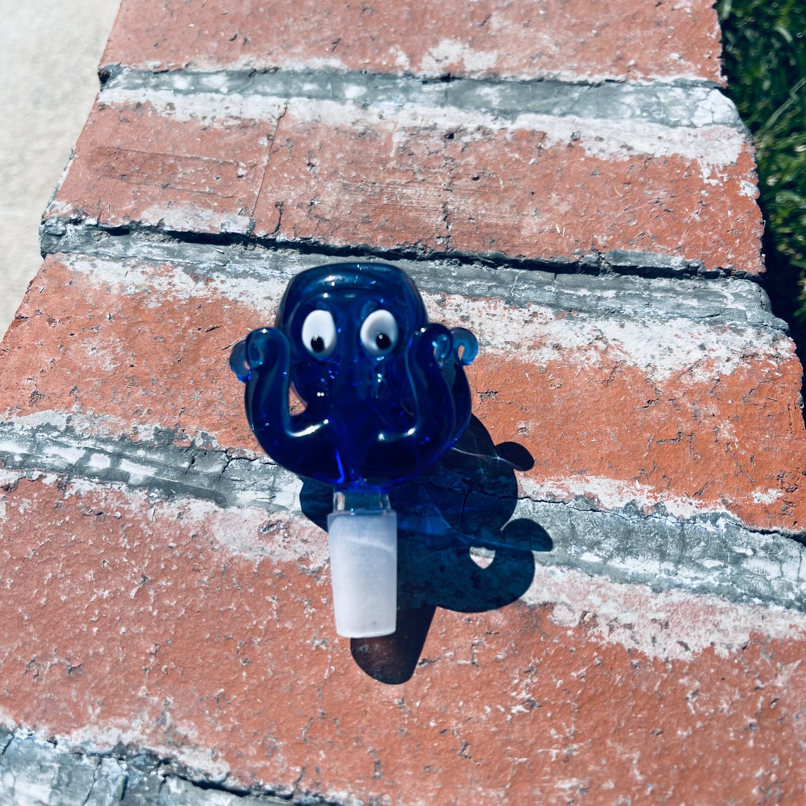 14mm Premium Blue Thick Glass Octopus Bong Bowl Head Piece Bong Bowl Holder