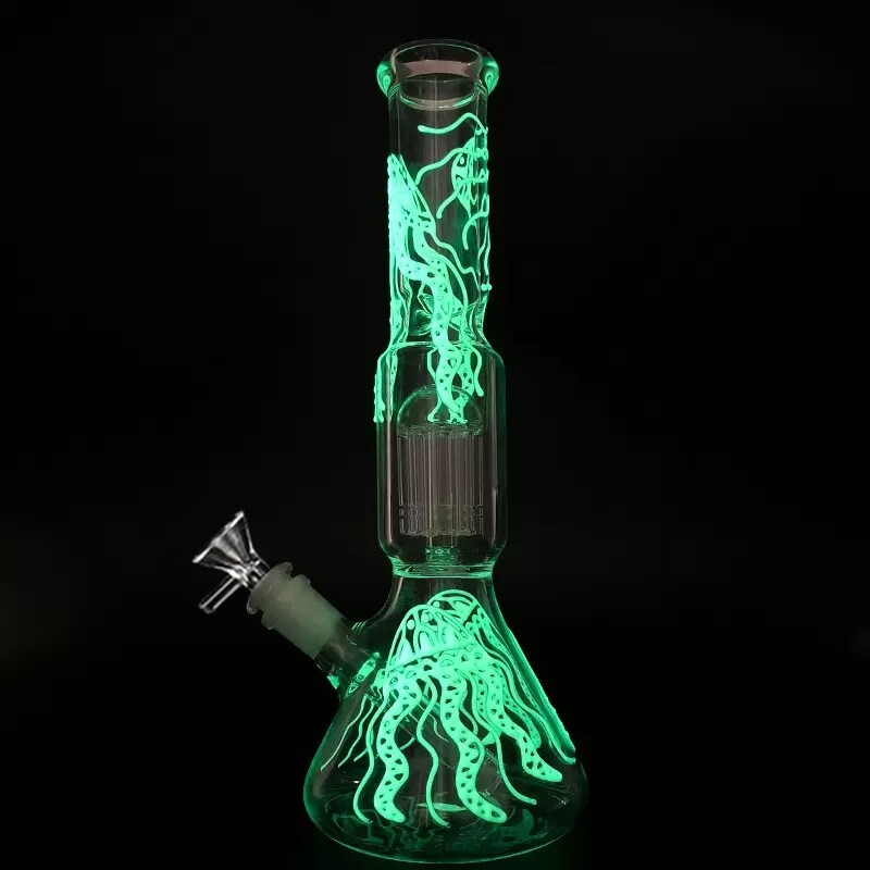 12.5&Prime; Tornado Clear Glass Bong Heavy Percolator Bong Water Pipe Hookah 14mm Bowl
