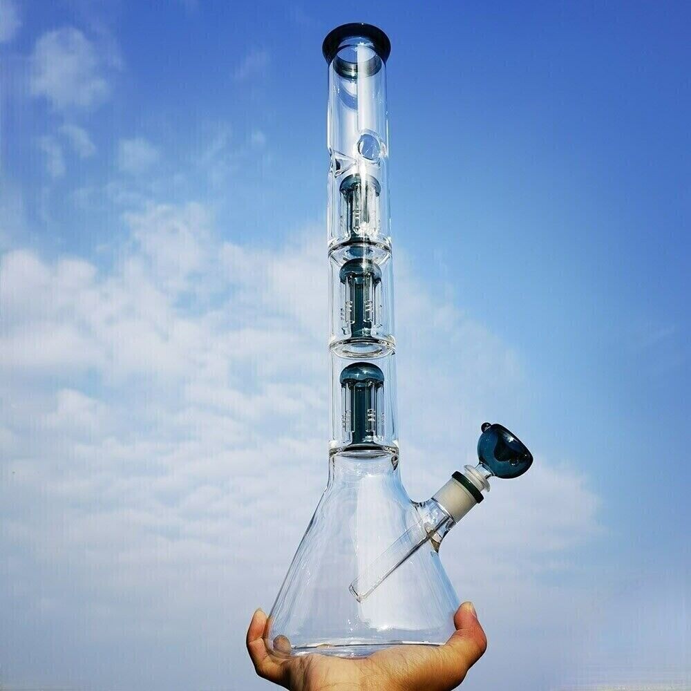50cm Smoking Hookah Water Pipe Glass Bong Bubbler Hand Pipes Percolator Bongs