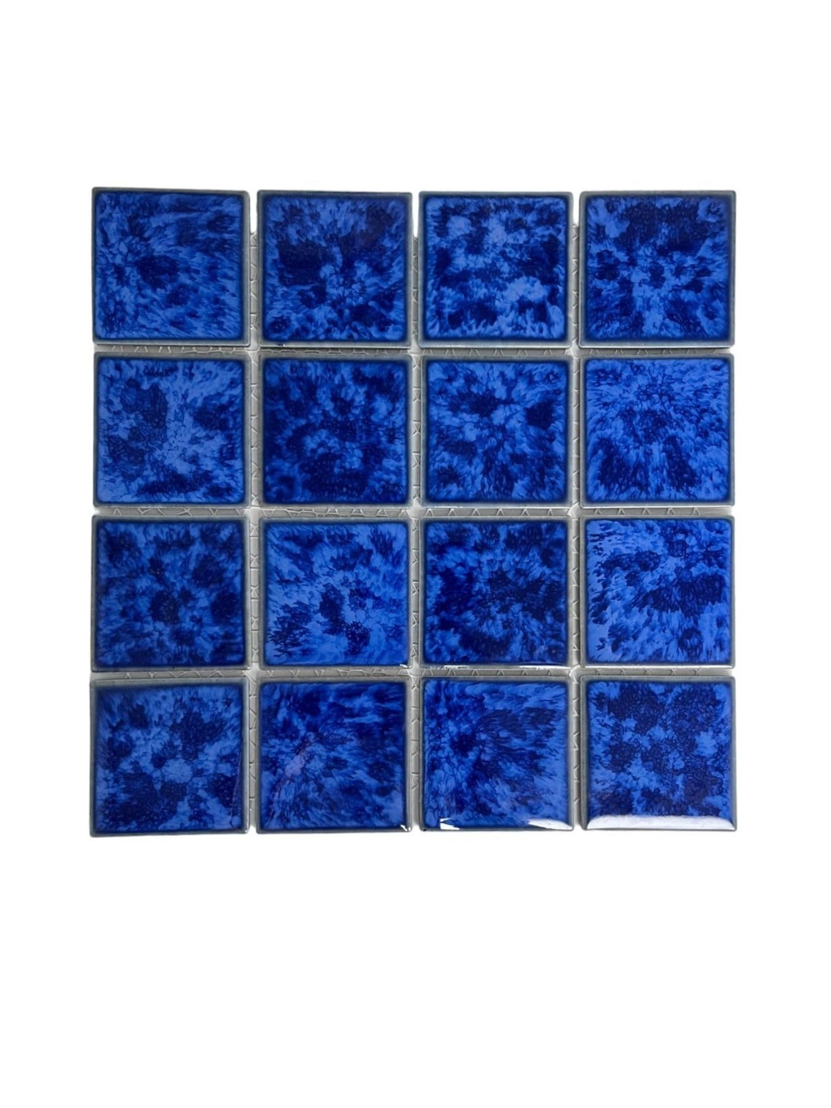 Tenedos T‎PACFD-PL Ultramarine Blue Water Splash Effect Square 3×3 Porcela