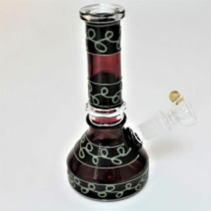 Hookah Water Pipe Glass Bubbler 6 inch Glow in the Dark Bong