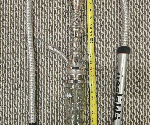 VINTAGE KHALIL MAAMOON SMOKE HOOKAH BONG CLEAR GLASS PIPE DECANTER ***SWEEET***