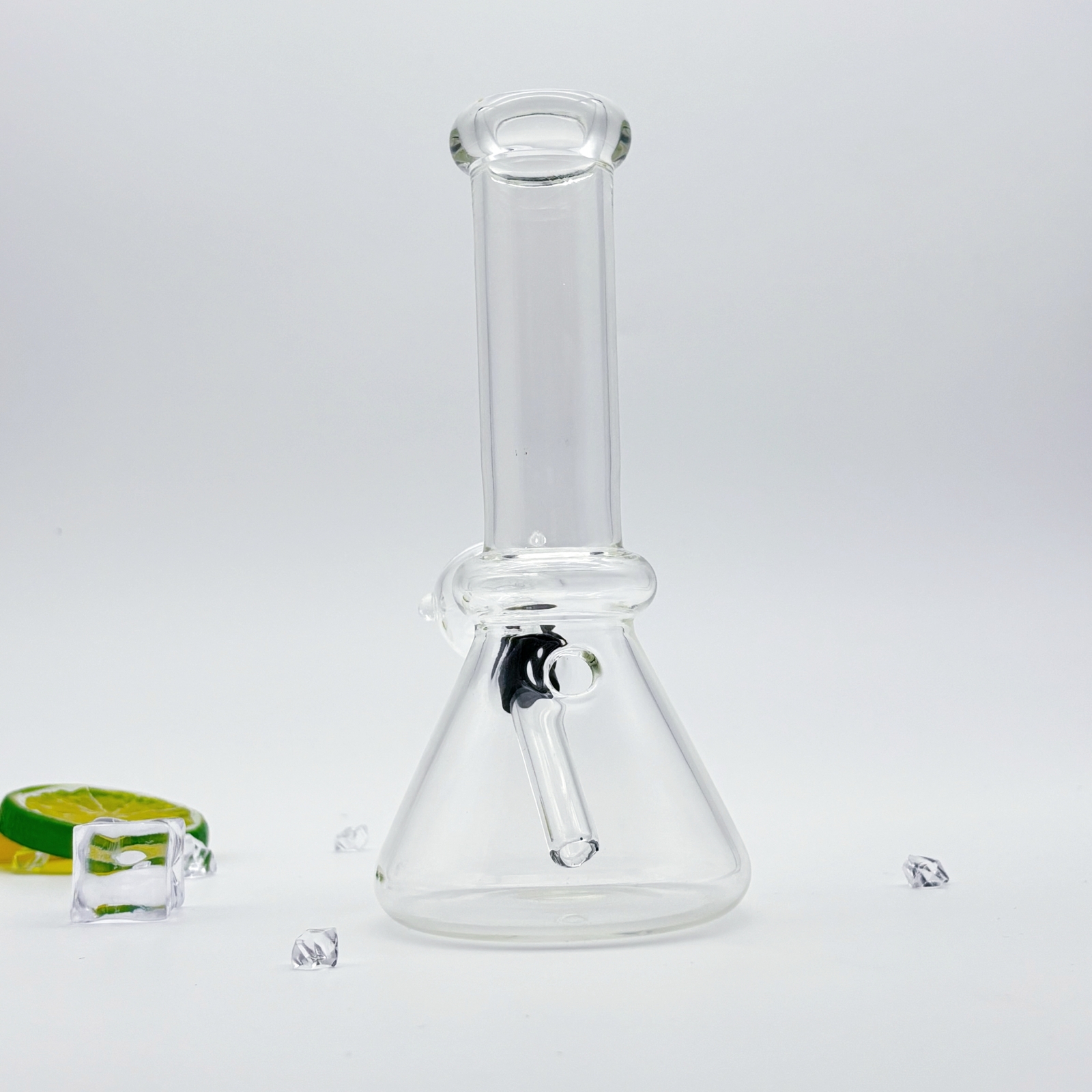 Clear 6&Prime; Classic Hookah Water Pipe Bong Tobacco Smoking Beaker Base w/ Carb Hole