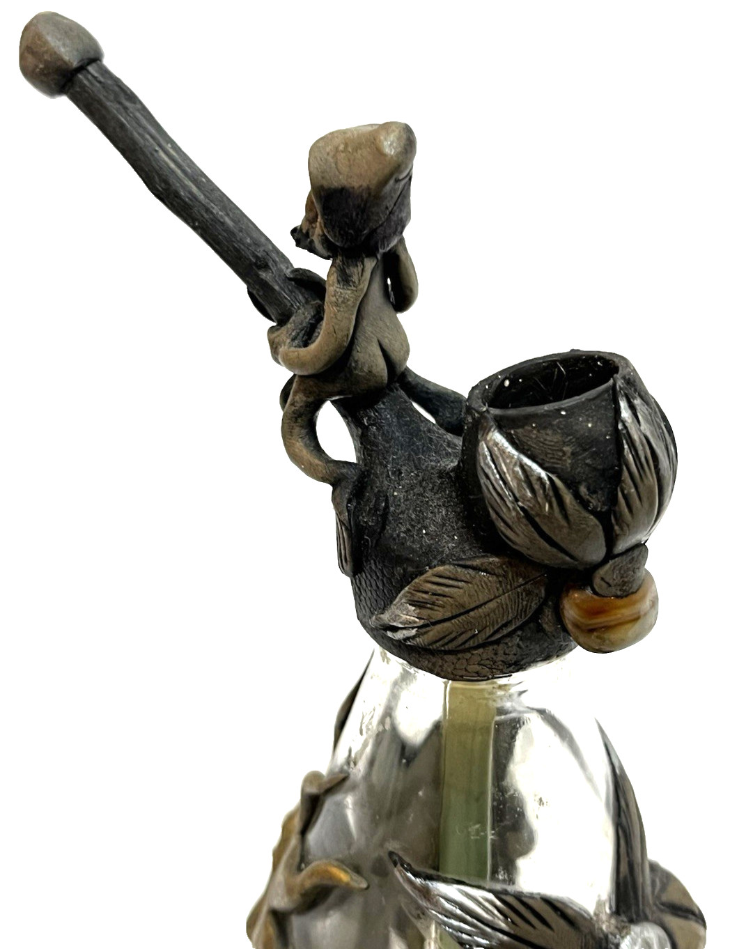 Vintage Hookah Smoking Pipe Tobacco Tobacciana Hand Crafted Sun Moon