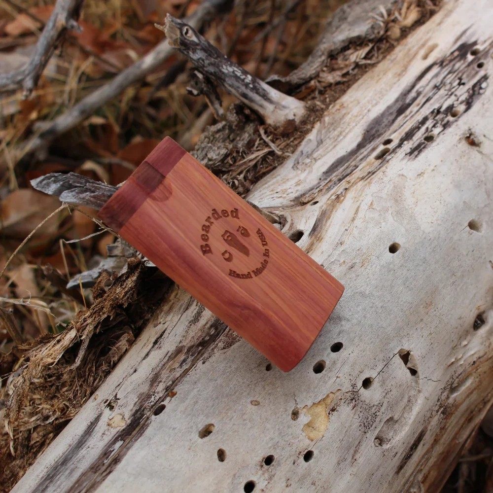 Bearded Classic Wood Dugout | One Hitter Wooden Smoking Accessories Dugouts Raw