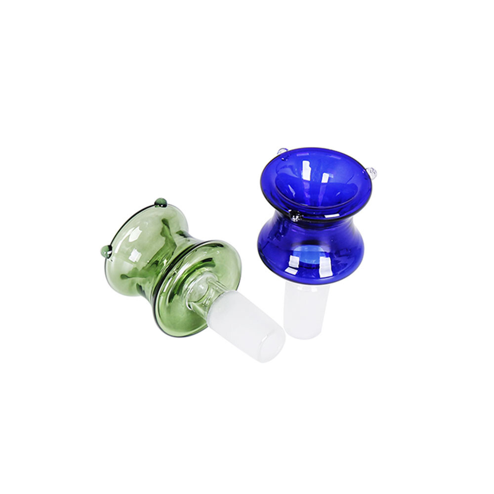 18mm Male Glass Slide Bowl Green Rose Glass Hookah Bowl USA Fast Free Shipping