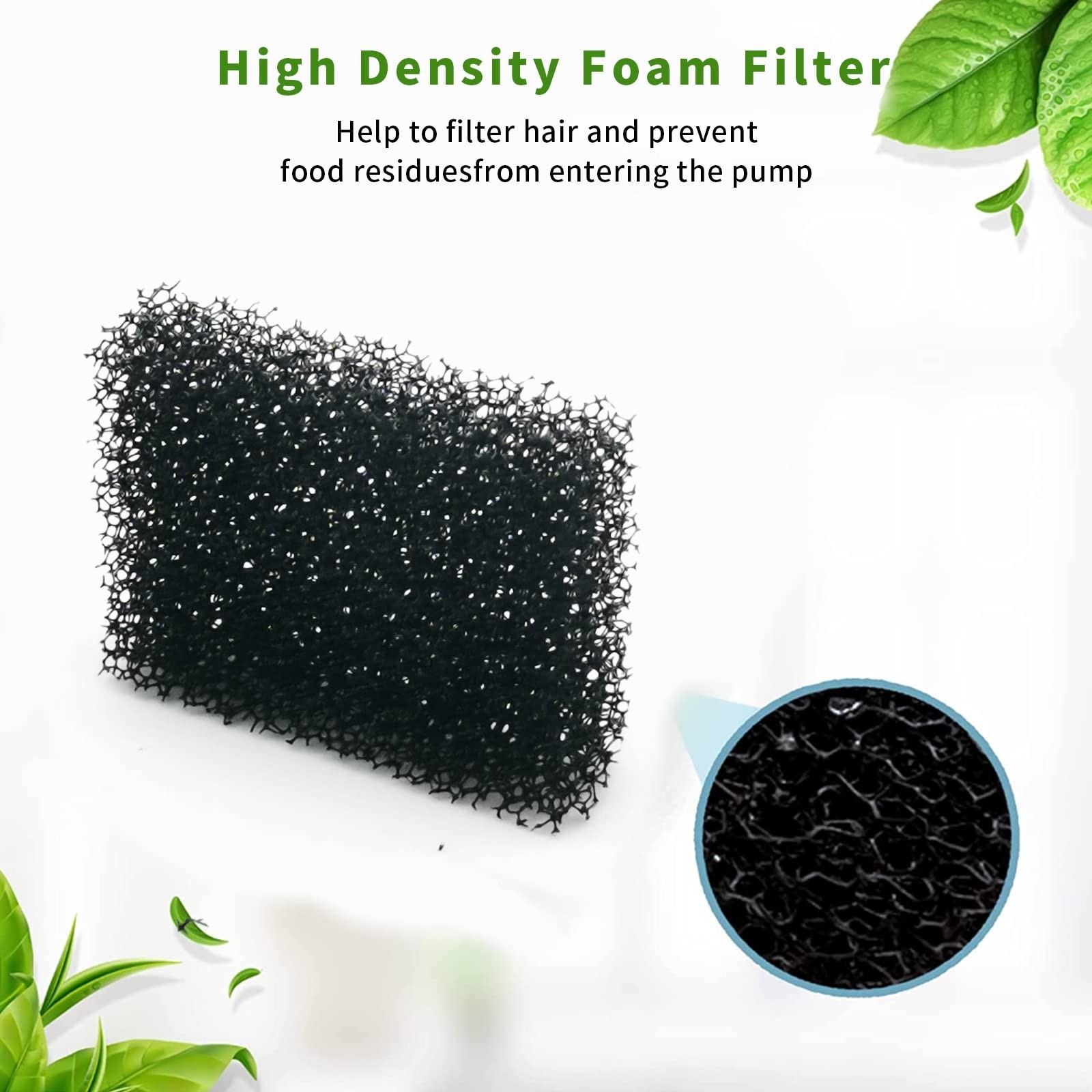 12 Pack Cat Water Fountain Sponge Filters, Replacement Foam Filters for 67oz/…