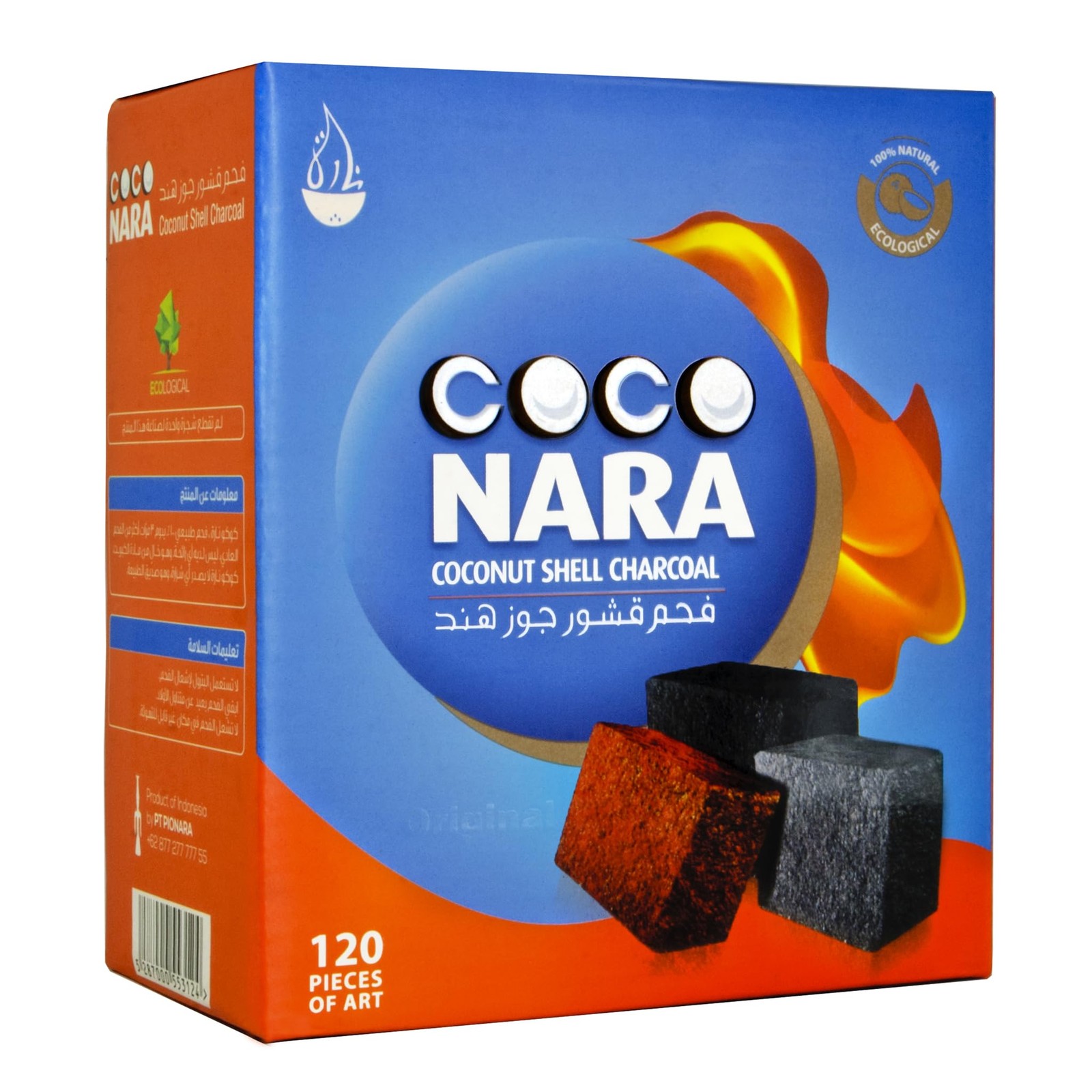 120 Count Natural Charcoal for Hookah Shisha Smoking, Premium Quality