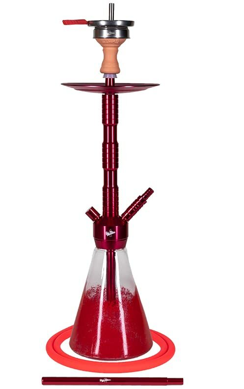 Made in Germany Hookah Aluminum Brass Glass German Shisha 2 Hose Connection S…