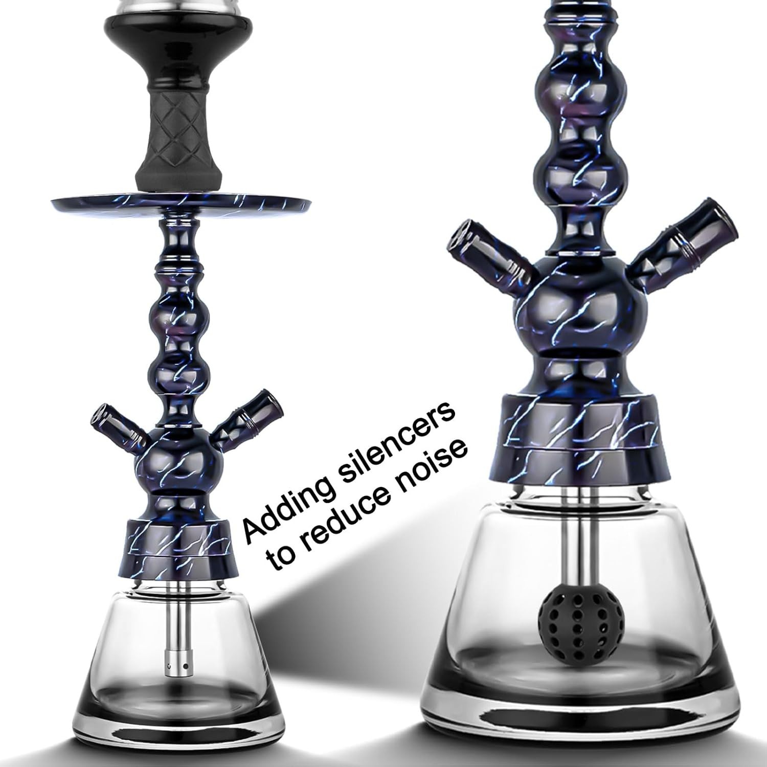 6X Silicone Silencer Muffler Shisha Hookah Smoking Pipe Sheesha Chicha Diffuser