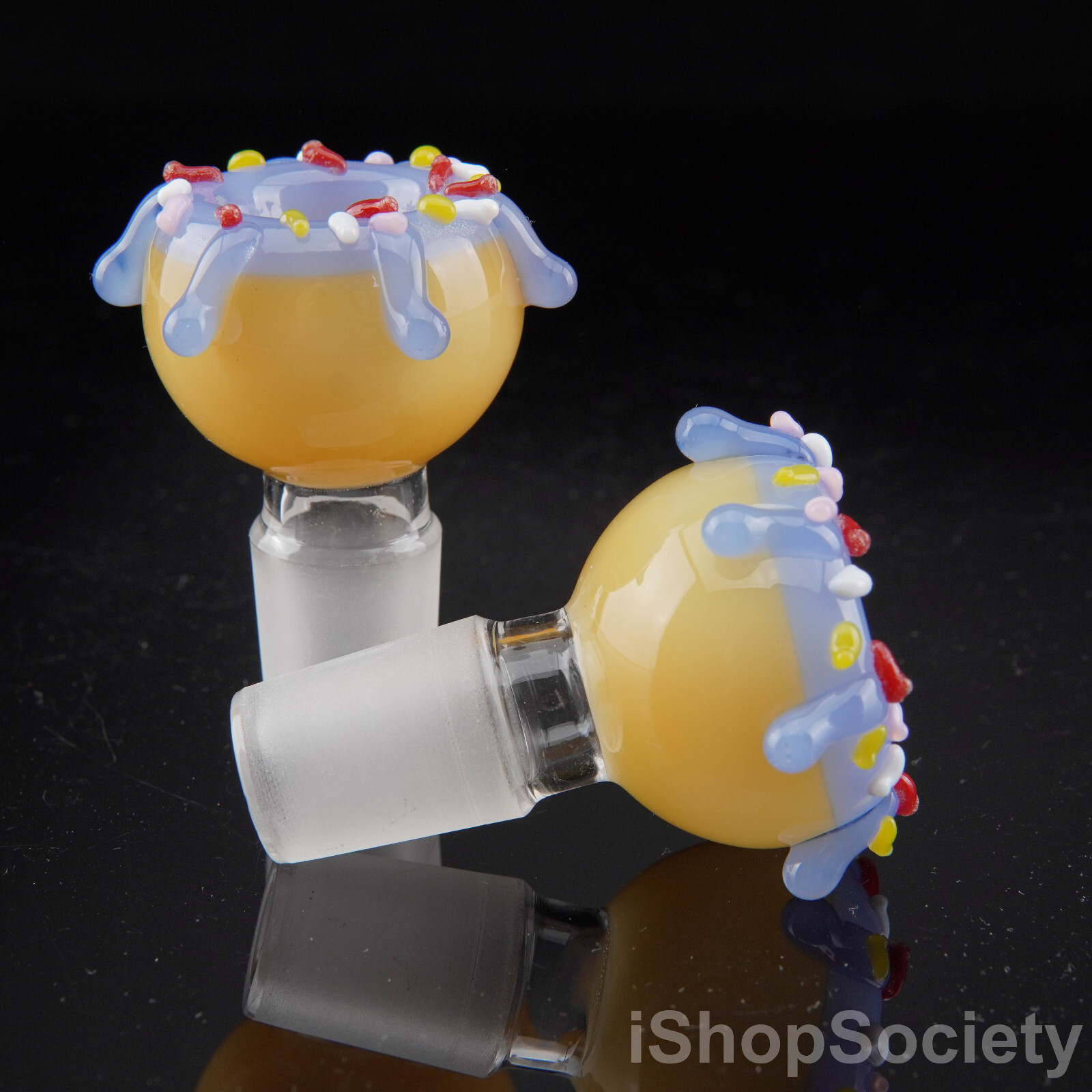 2.5&Prime; Donut Slide Bowl 18mm Water Pipe Hookah Head Piece Thick Glass Bowl – P796