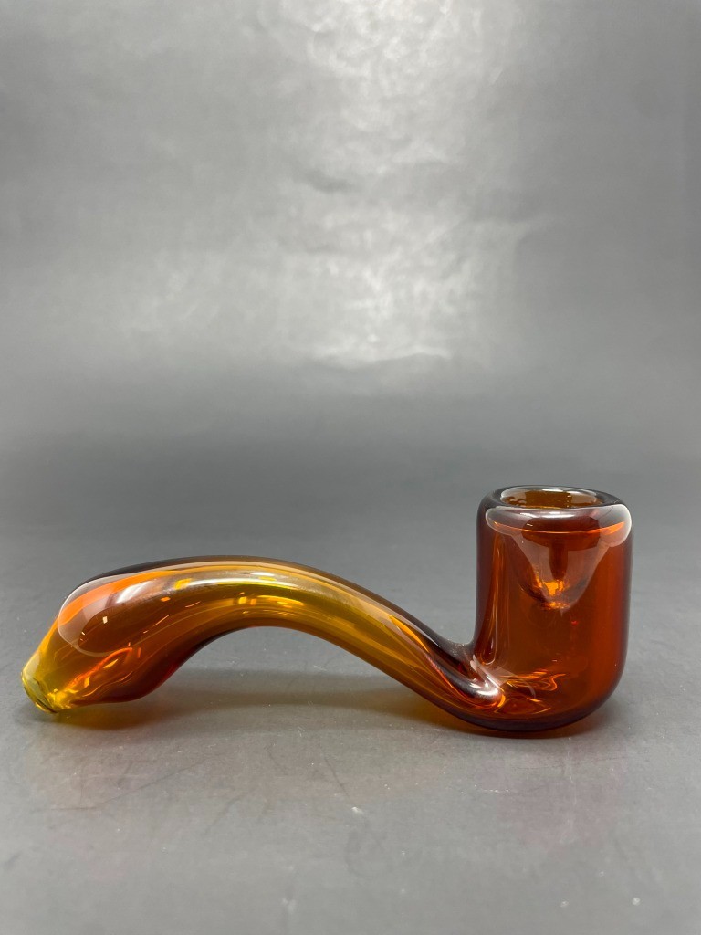 4&Prime; Collectible Amber Sherlock TOBACCO Glass Handmade Smoking Pipe