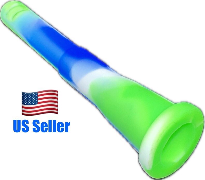 4&Prime; 14mm To 18mm Silicone Downstem for Hookah Smoking Bong US Free Ship