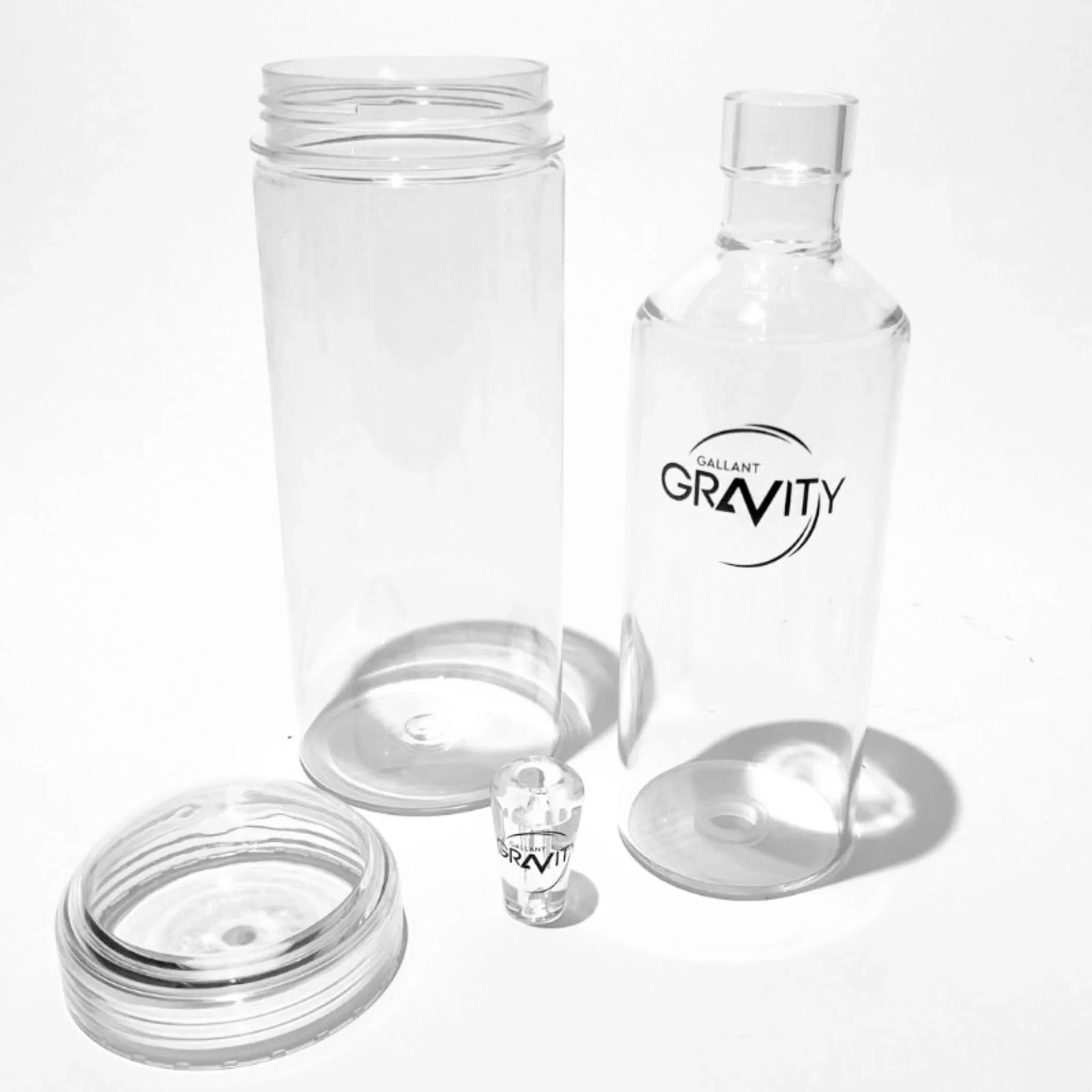 (Clear) Gallant Glass Gravity Bong (Travel Edition) with Glass Bowl