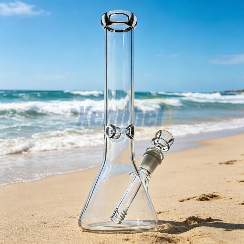 10inch Heavy Glass Bong Water Pipe Smoking Bong Beaker + 14mm Bowl hookah USA