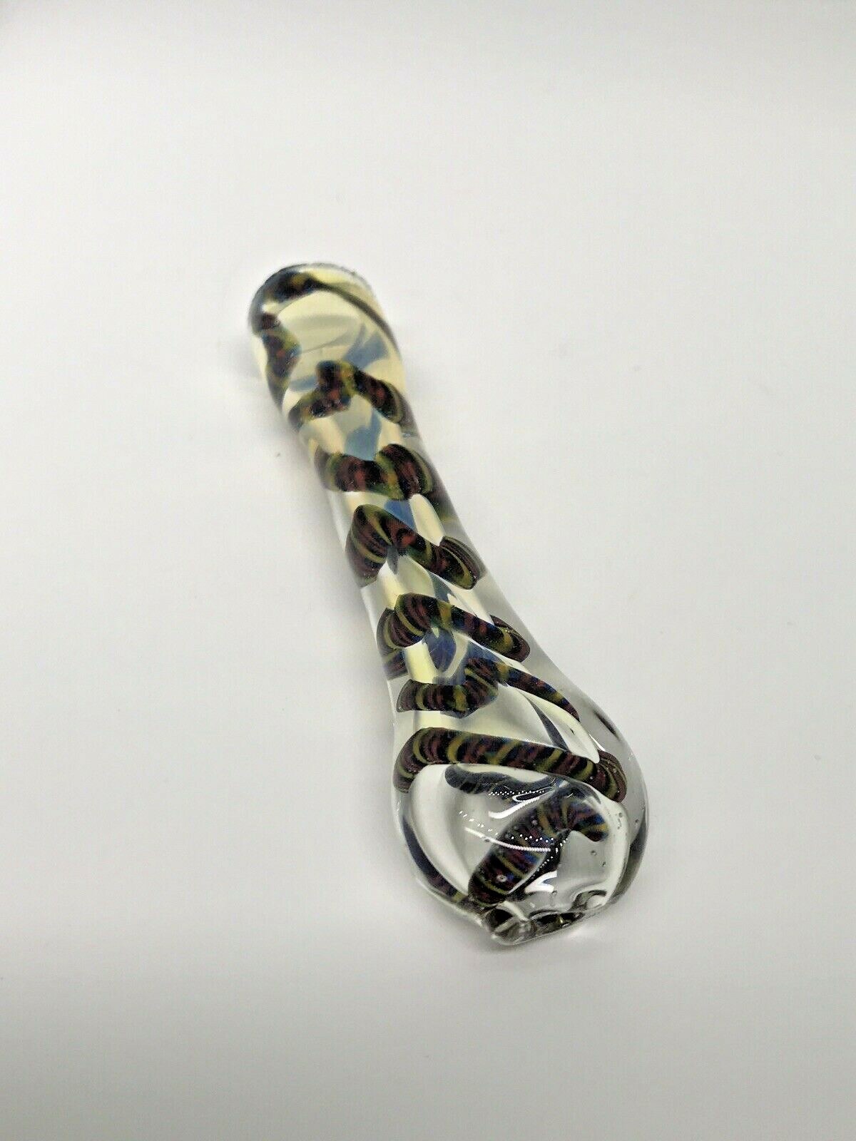 BLOWN GLASS HEAVY HAND ART PIPE BOWL SMOKING 3.5” CHILLUM USA TOBACCO ONE HITTER